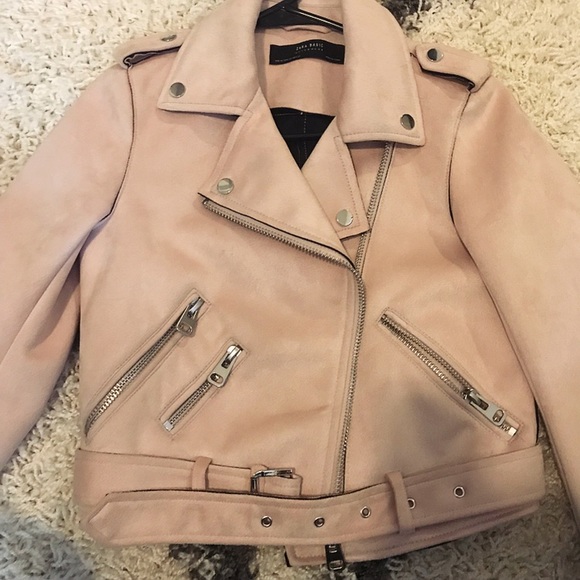 🎉🎉 SOLD 🎉🎉 Zara Faux Suede Pink Moro Jacket XS - Picture 6 of 7